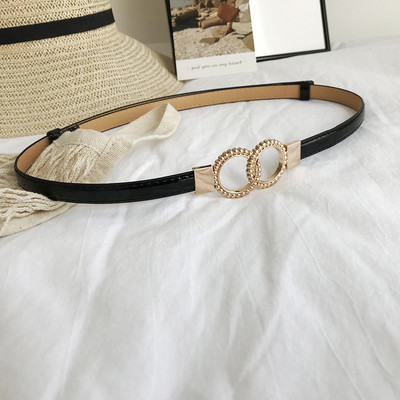 Naiste metallist rõngastega nahast vöö