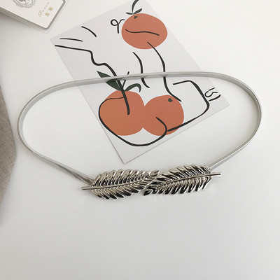 Modern női öv fém lapos elemmel