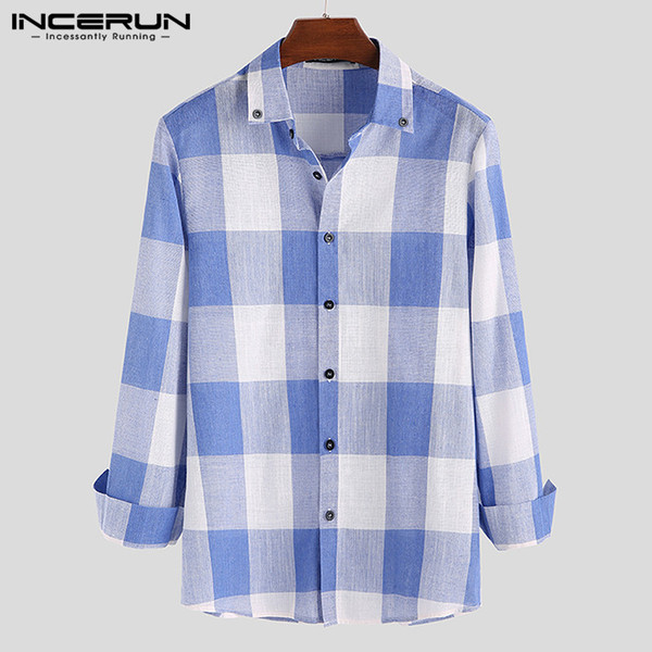 Modern kockás ing klasszikus gallérral