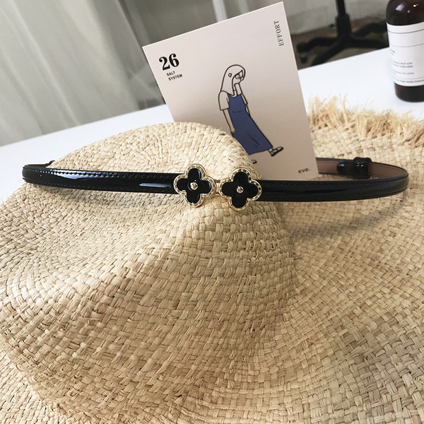 Taljele sobiv õhuke metalllilledega naiste vöö