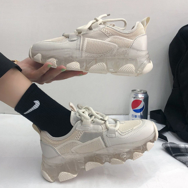 Modern női tornacipő szilikon talppal, fehér és szürke színben