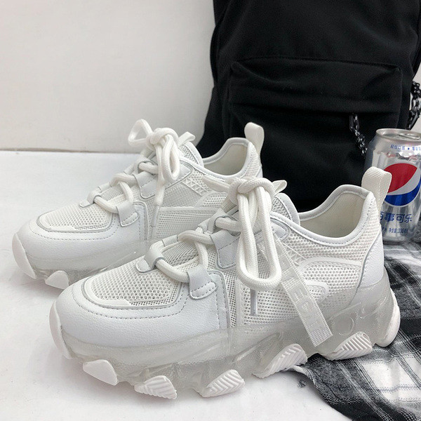 Modern női tornacipő szilikon talppal, fehér és szürke színben