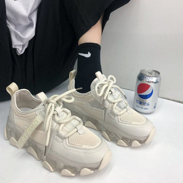 Modern női tornacipő szilikon talppal, fehér és szürke színben