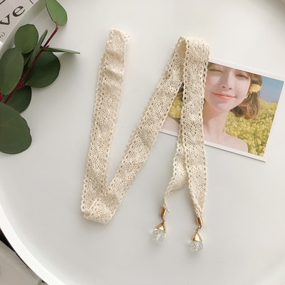 Kötött női öv gyöngyökkel