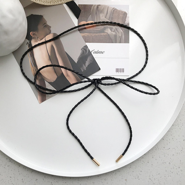 Õhuke ökonahast kootud naiste vöö