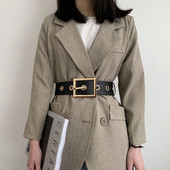 Széles női öv fém csattal