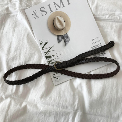 Öko bőrből készült női kötött öv