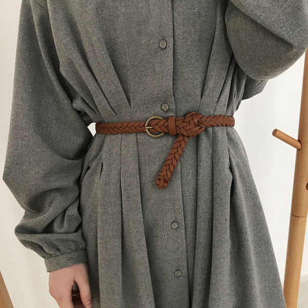 Öko bőrből készült női kötött öv