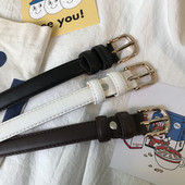 Női bőr öv fém csattal