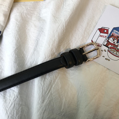 Női bőr öv fém csattal