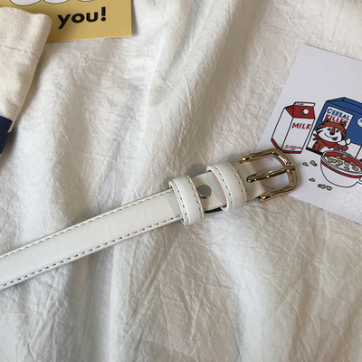 Női bőr öv fém csattal