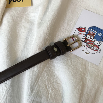 Női bőr öv fém csattal