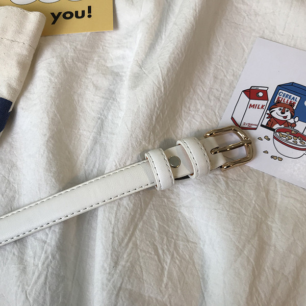 Női bőr öv fém csattal