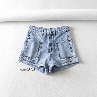 Új modell farmer rövidnadrág zsebekkel