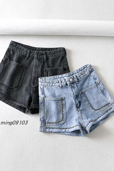 Új modell farmer rövidnadrág zsebekkel