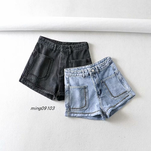 Új modell farmer rövidnadrág zsebekkel