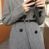 Õhuke naiste nahast vöö metallelemendiga