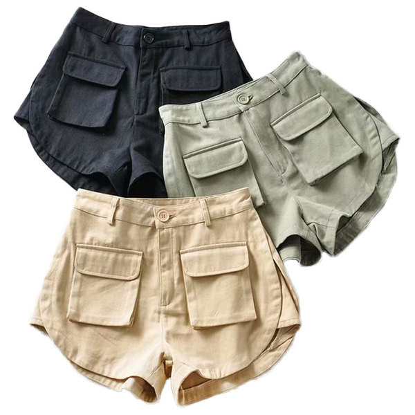 Vabaaja taskutega lühikesed püksid – kõrge vöökoht