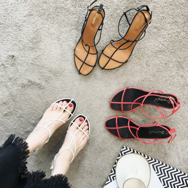 Ženske sandale sa tankim remenčićima i petom