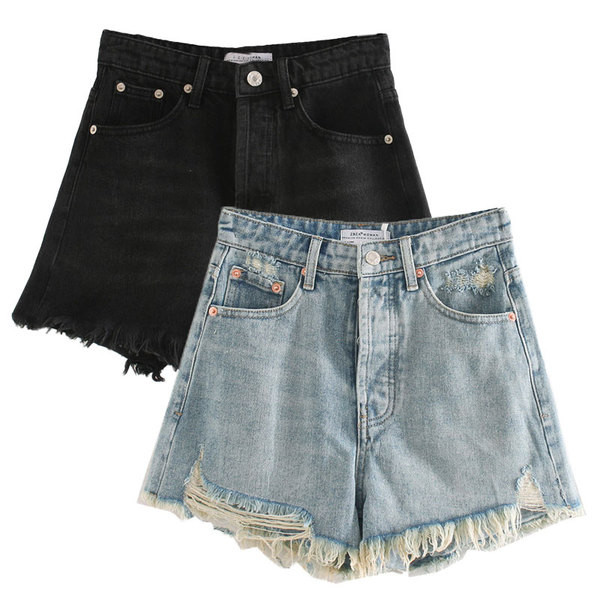 Új modell farmer rövidnadrág szakadt motívumokkal