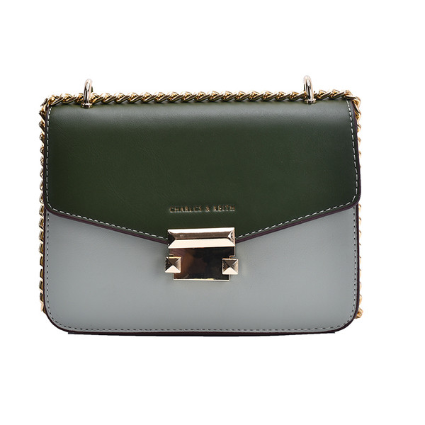 Öko bőrből készült modern női táska hosszú lánccal több színben