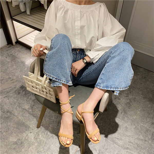 Új modell eco velúr szandál vékony pánttal