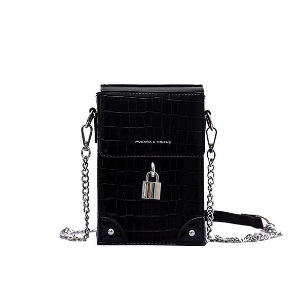 Modern női táska hosszú fém fogantyúval több színben