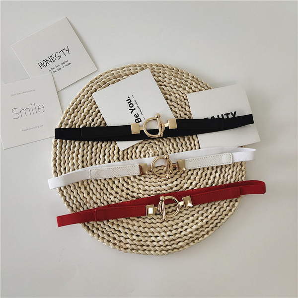 Modern női rugalmas öv fém rögzítéssel