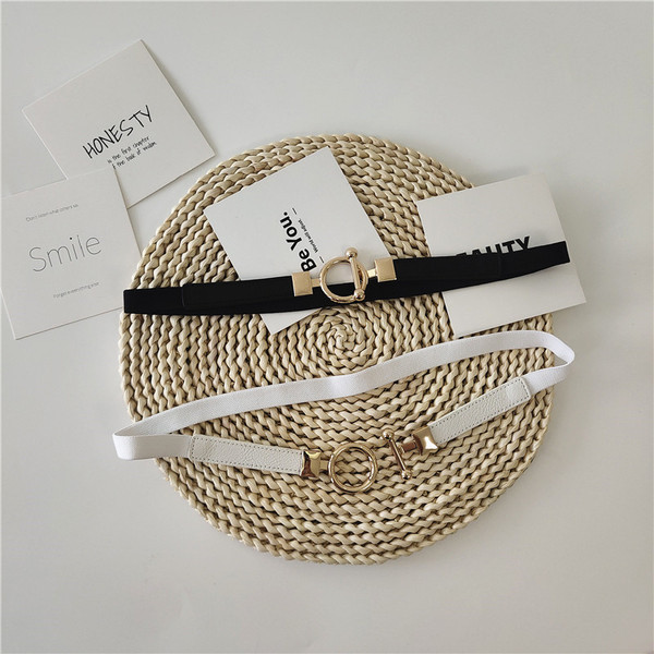 Modern női rugalmas öv fém rögzítéssel