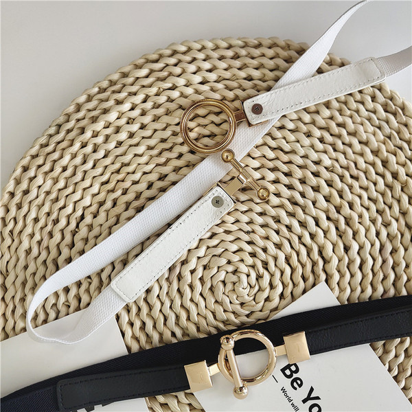 Modern női rugalmas öv fém rögzítéssel