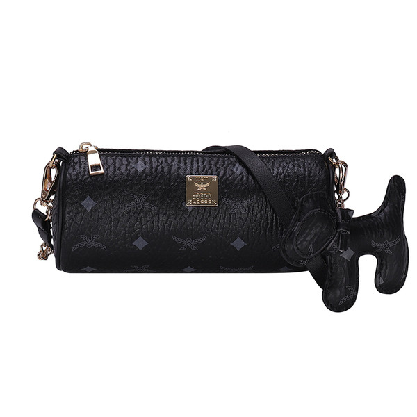 Eko bőrből készült stílusos női táska hosszú fémlánccal