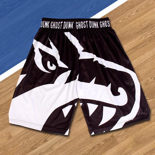 Ανδρικά σπορ κοντό σορτς με λάστιχο και απλικέ κατάλληλο για μπάσκετ