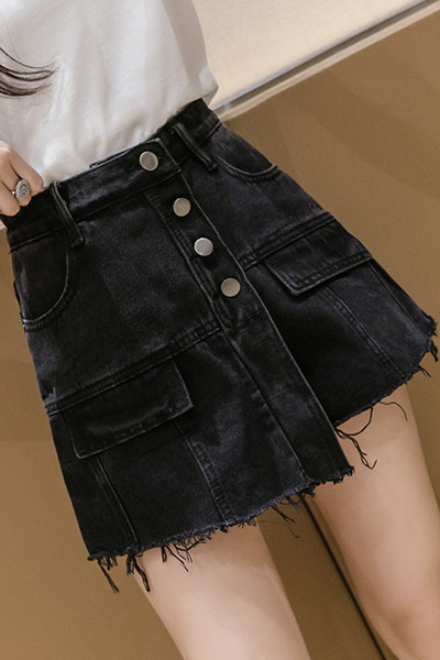 Új modell női szoknya-nadrág transzferrel és gombokkal