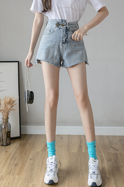 Ležerne traper kratke hlače s visokim strukom