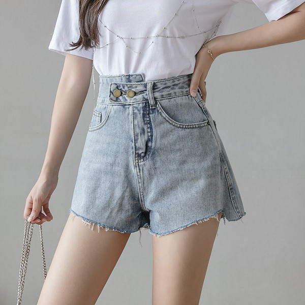 Ležerne traper kratke hlače s visokim strukom