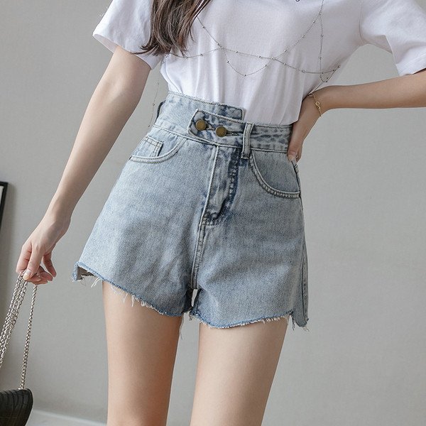 Ležerne traper kratke hlače s visokim strukom