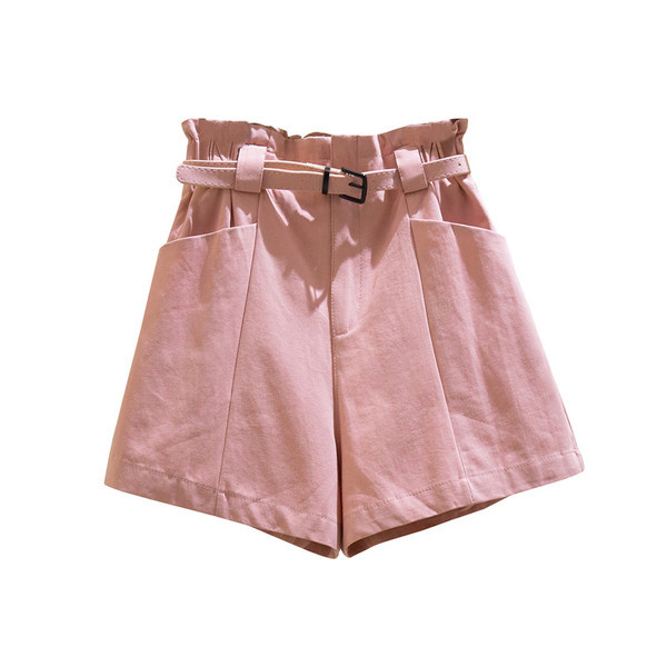 Női rövidnadrág övvel, magas derékkal és négy színben