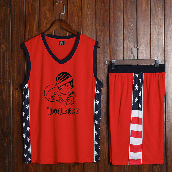 Gyorsan száradó anyagból készült férfi kosárlabda készlet