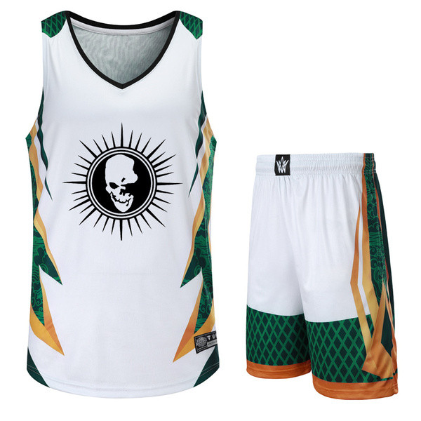 Kosárlabda csapat fehér feliratokkal