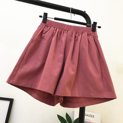 Női alkalmi rövidnadrág elasztikus derékkal, különböző színekben