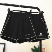 Alkalmi rövidnadrág elasztikus derékkal és hímzéssel