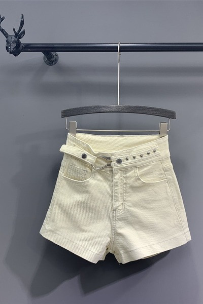 Új modell farmer rövidnadrág fém elemekkel