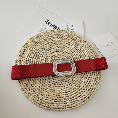 Elasztikus női deréköv köves díszítéssel