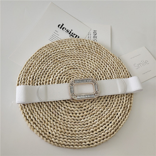 Elasztikus női deréköv köves díszítéssel