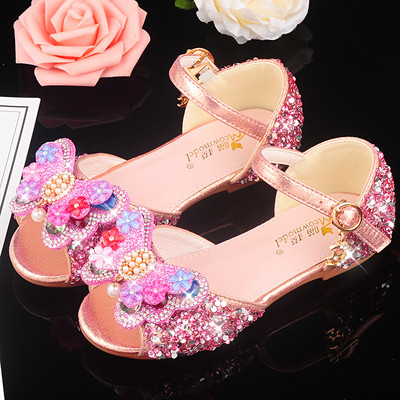 Modern gyerekszandál színes kövekkel és gyöngyökkel