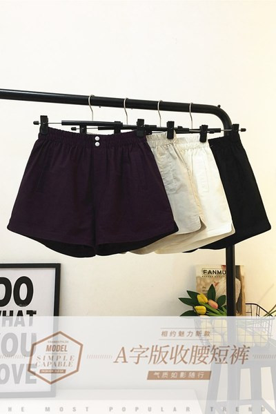 Ženske kratke hlače s džepovima i visokim strukom u više boja