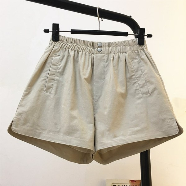 Ženske kratke hlače s džepovima i visokim strukom u više boja