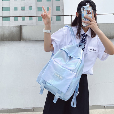 Hétköznapi női hátizsák új modellje kék és rózsaszín színben