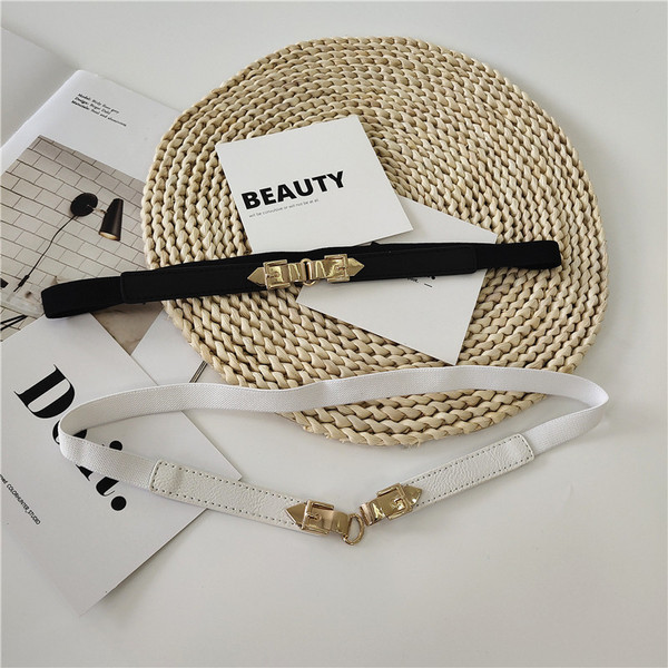 Vékony női öv fém elemmel - elasztikus