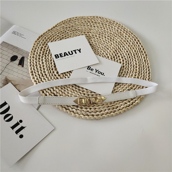 Vékony női öv fém elemmel - elasztikus